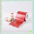 Plastic film roll for bottle cup sealing with excellent barrier property